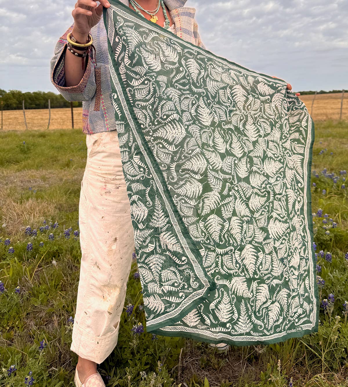 34" Wild Rag Fern Bandana