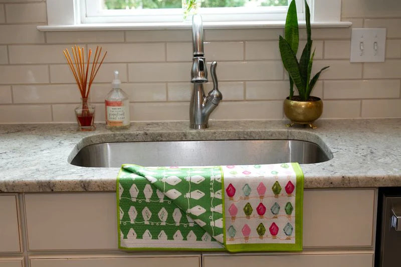 Holiday Lights Double-Sided Tea Towel