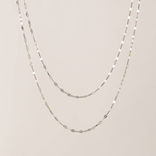 Ray Layered Necklace in Silver