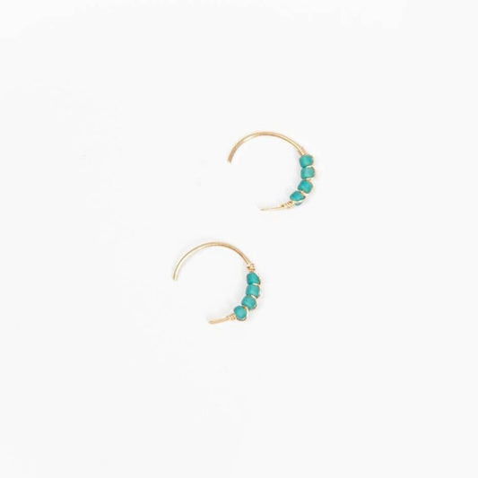 Moab Western Beaded Hoop Earrings in 14k Gold Filled