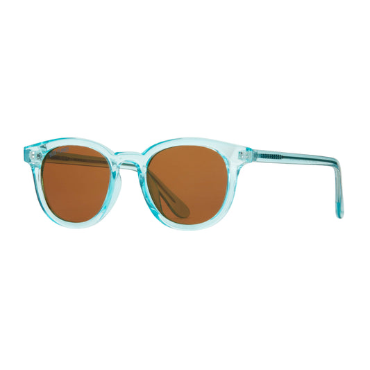 Gram Sunglasses - Crystal Turq / Brown Polarized Lens