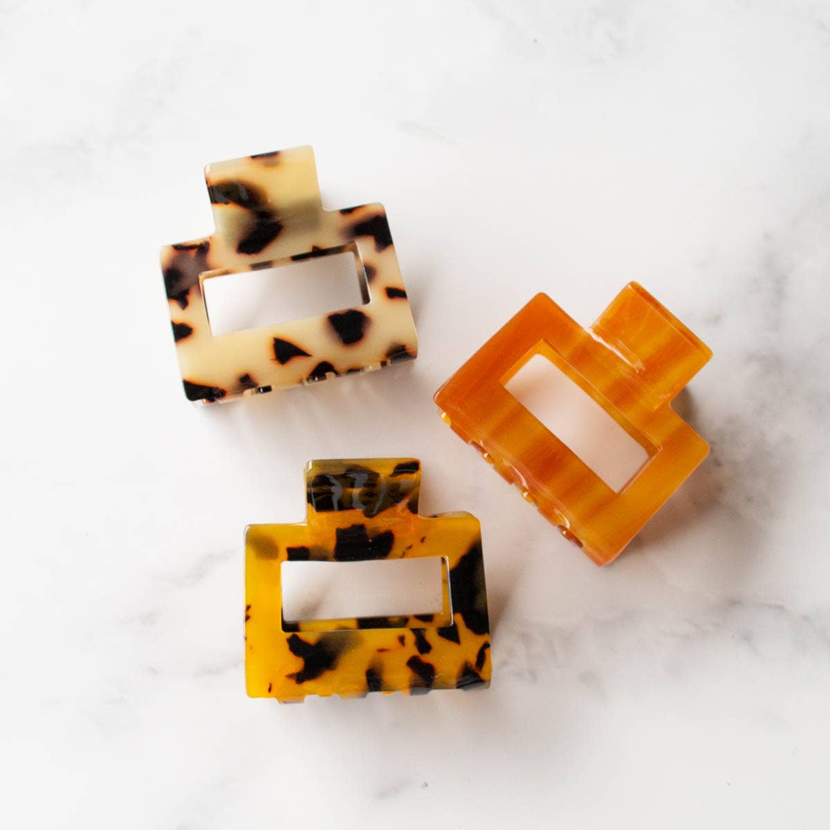 Eco Kylie Cellulose Acetate Hair Clip: Forest Moss