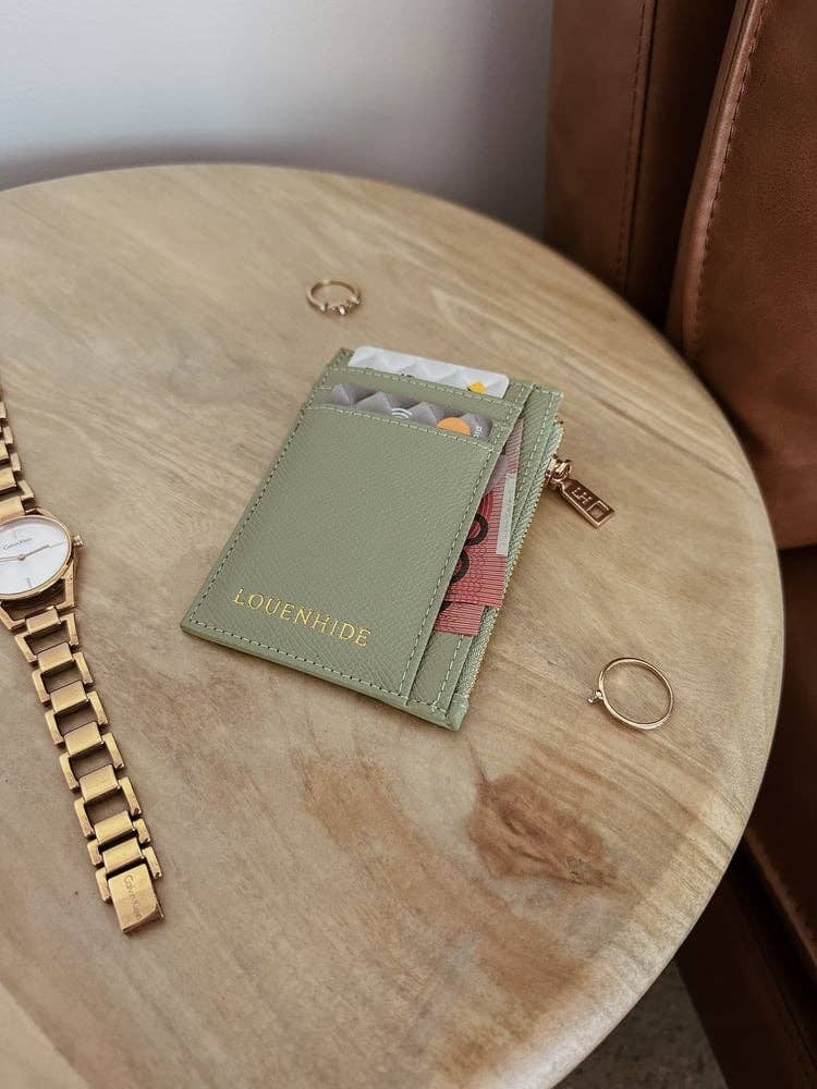 Cara Cardholder in Sage Green