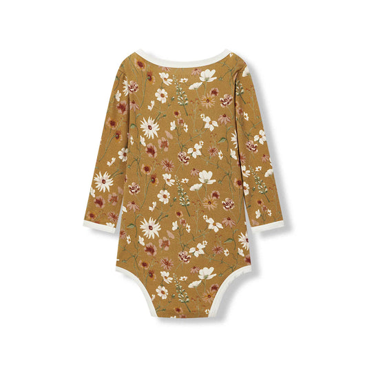 Luxe Stretch Long Sleeve One Piece in Wildflower