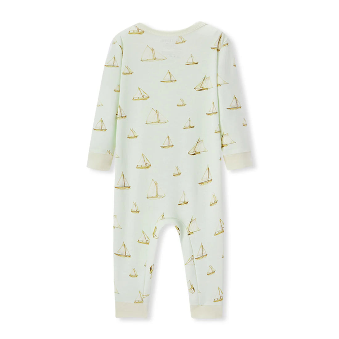 Zipper Pajamas in Sailboat Melody (Organic Cotton)