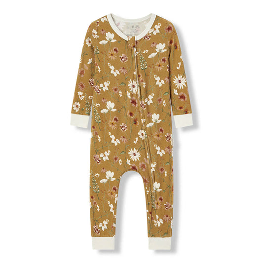 Luxe Stretch Zipper Pajama in Wildflower