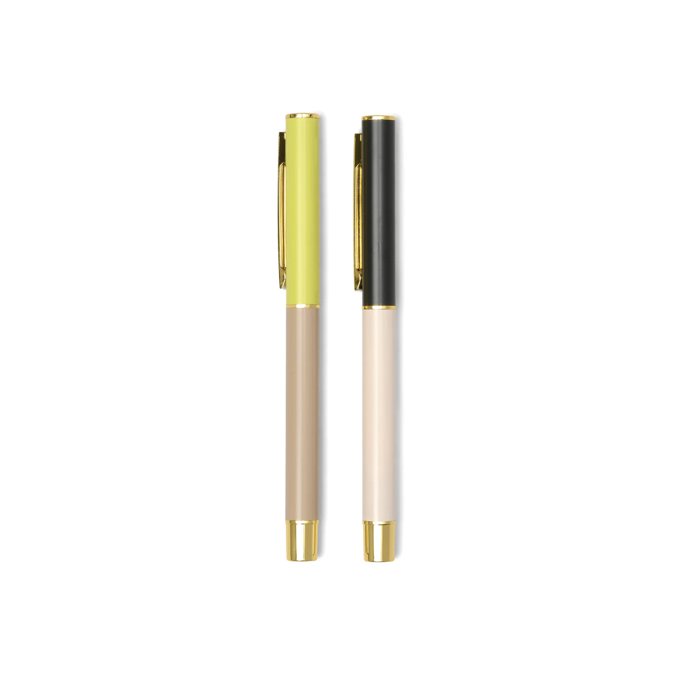 Color Block Pens - Set of 2 - Off White + Taupe