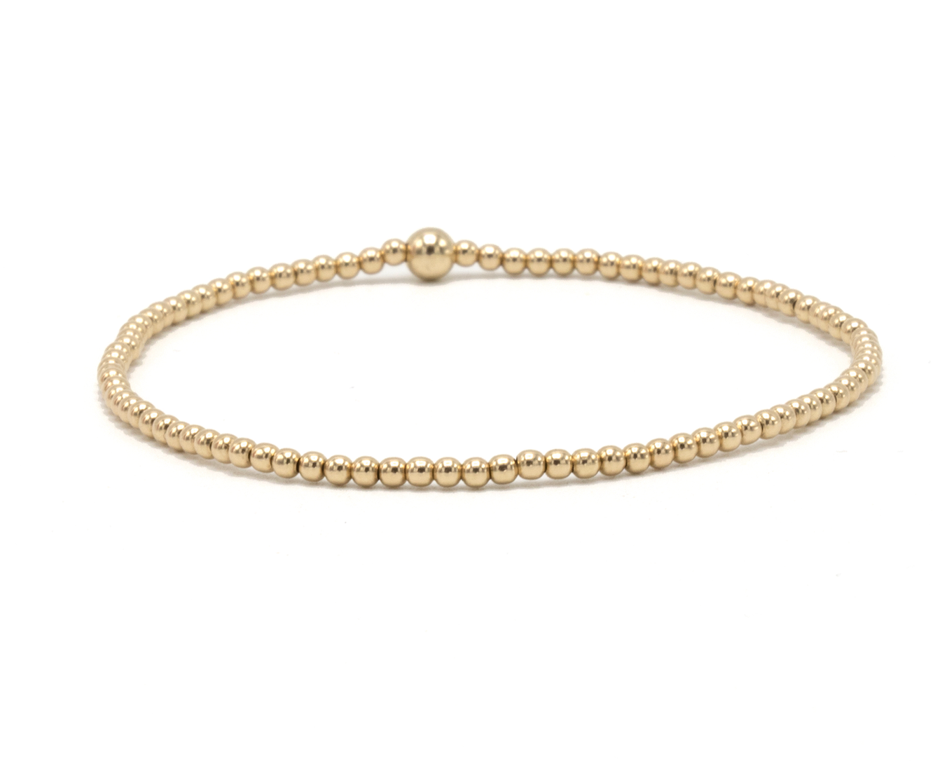 2mm Gold Filled Waterproof Karma bracelet - 7"