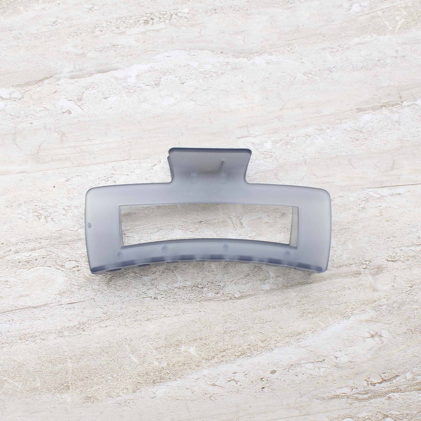 Jumbo Square Hair Clip: Matt Black