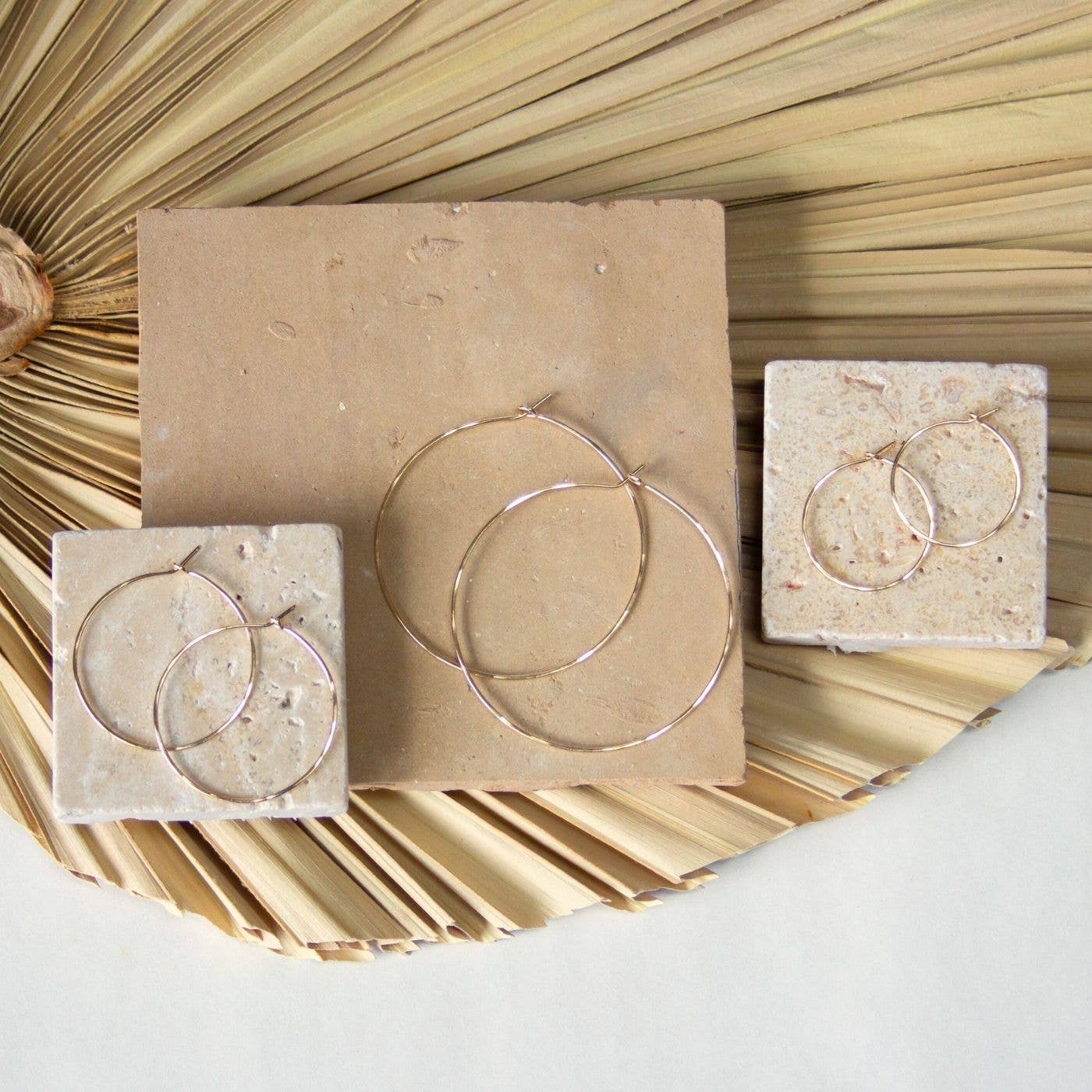 Small Round Hoops in Silver