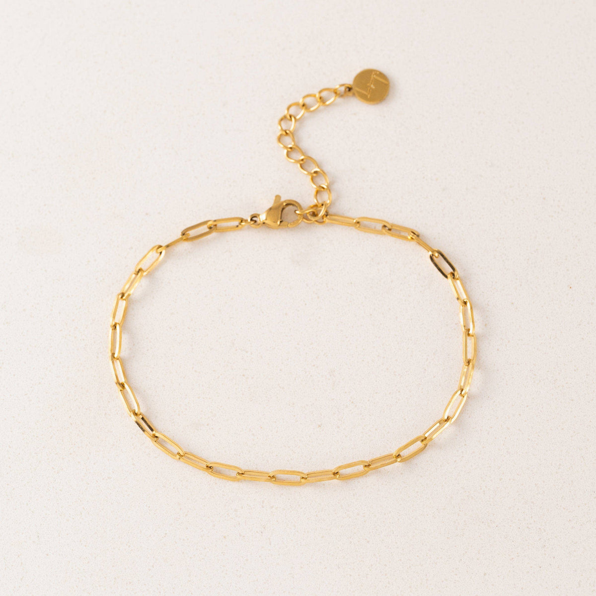Paperclip Chain Bracelet in Gold