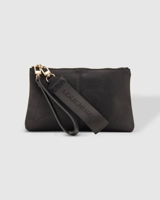 Mimi Logo Wristlet in Black