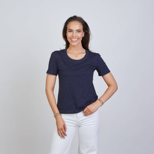 Saturday Short Sleeve Tee in Navy