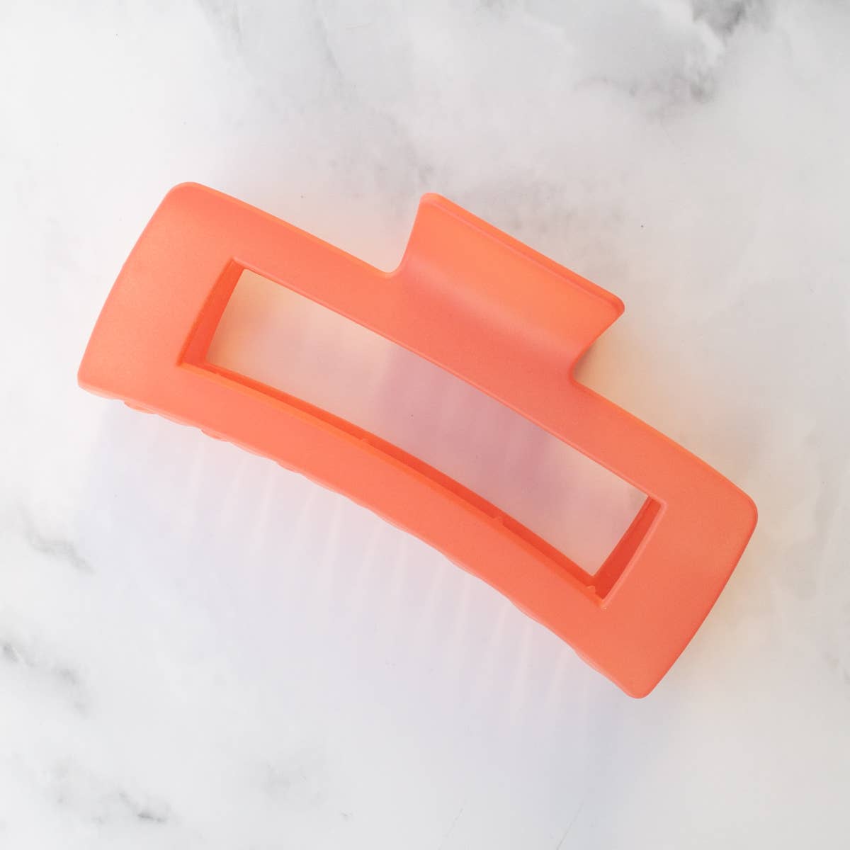 Jumbo Square Hair Clip: Matt Black