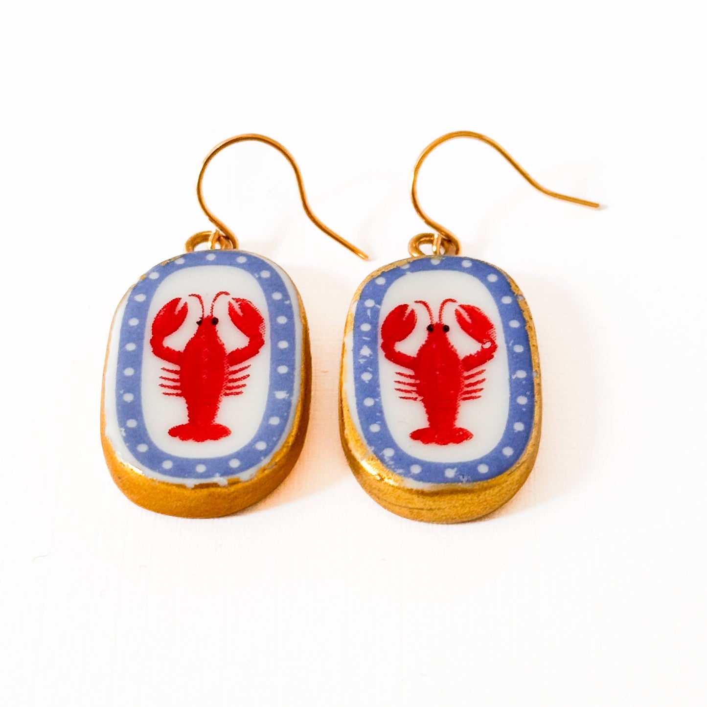 Ceramic Lobster Earrings