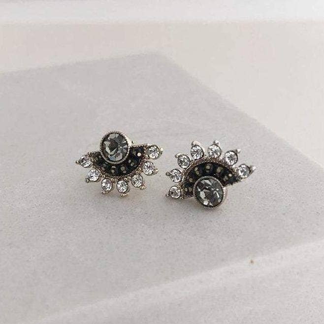 Nico Fan Earrings in Black Diamond