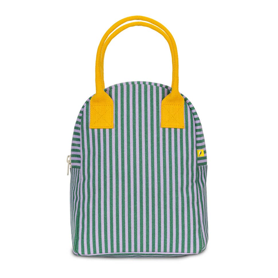 Zipper Lunch Bag - Candy Stripe Grass
