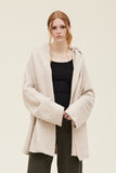 Hooded Open Cadigan in Ivory