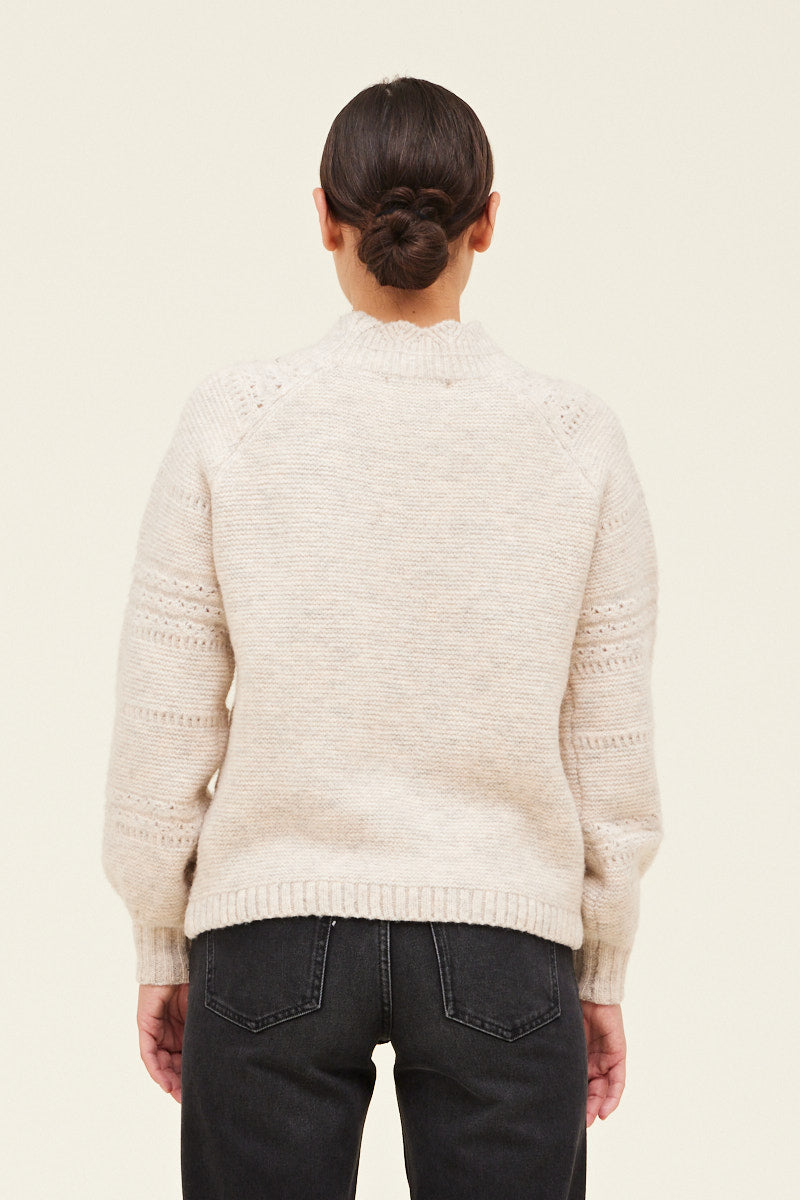 Raglan Sweater Top in Ivory