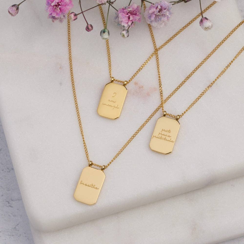 Breathe Necklace in Gold