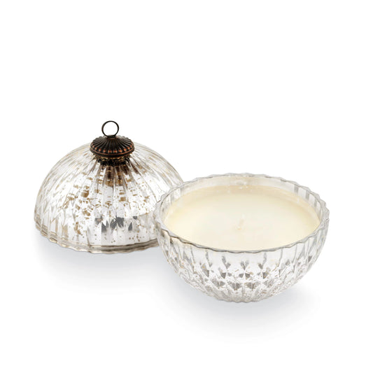 Balsam & Cedar Mercury Ornament Candle in Silver