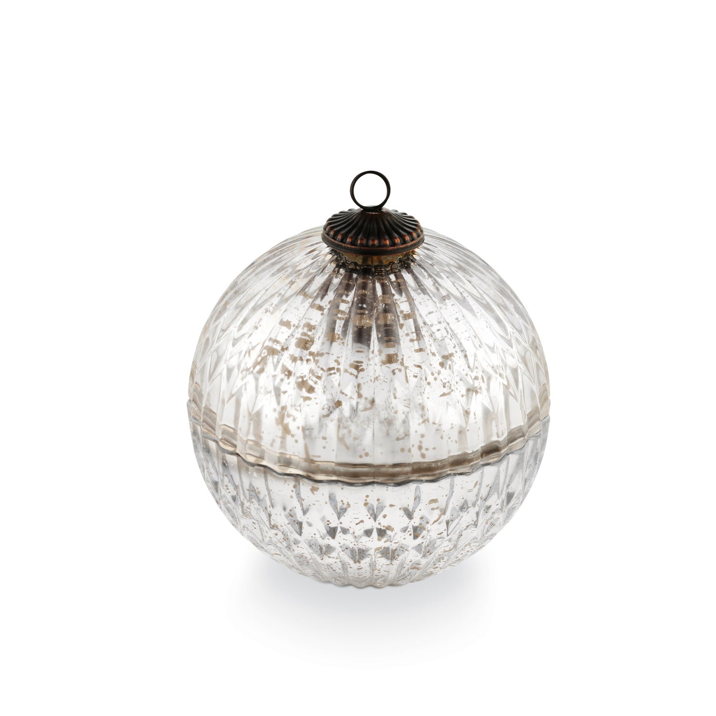 Balsam & Cedar Mercury Ornament Candle in Silver