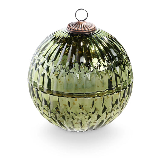 Balsam & Cedar Mercury Ornament Candle in Green