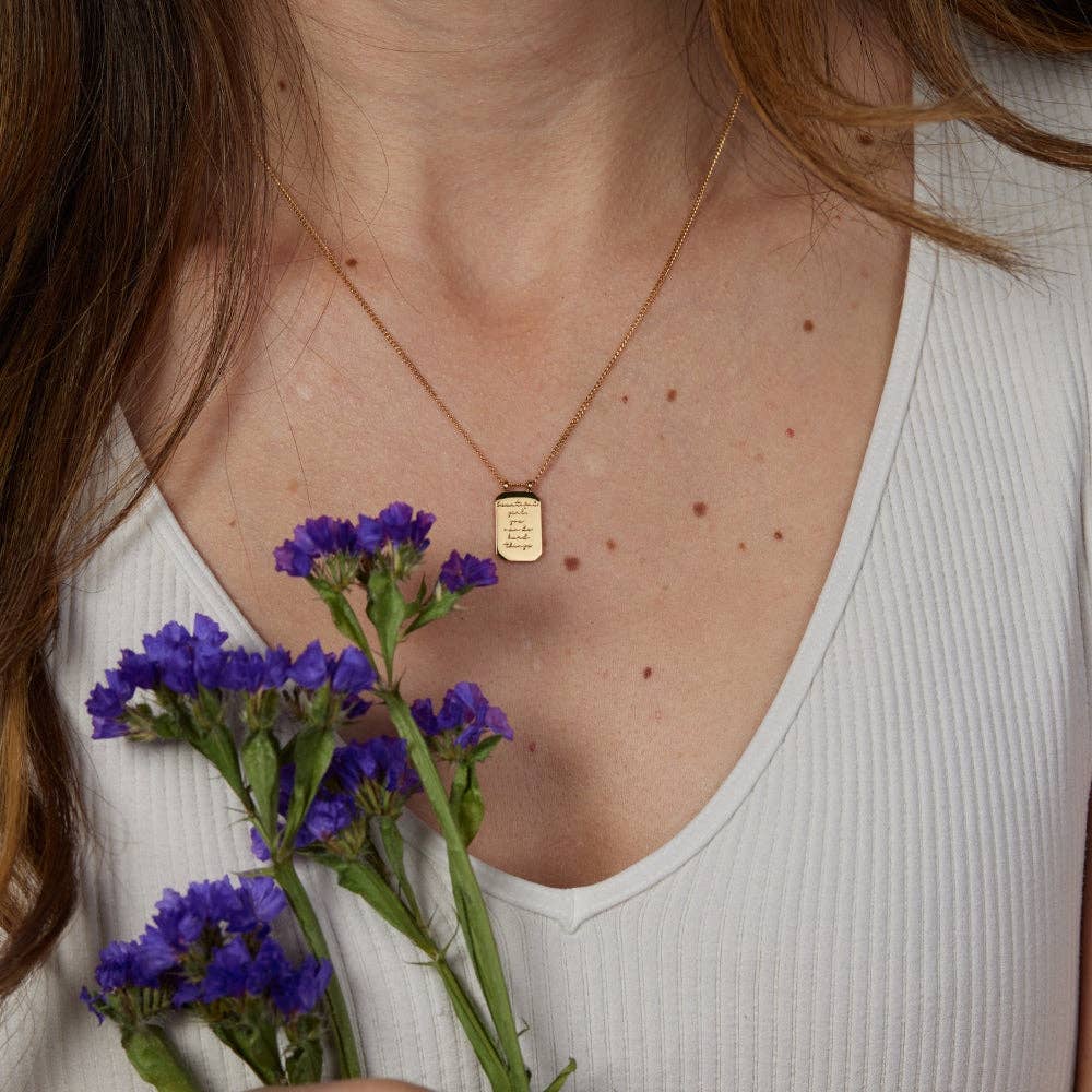 Beautiful Girl, You Can Do Hard Things Necklace in Gold