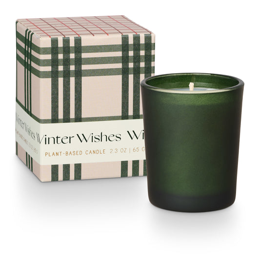 Balsam & Cedar Boxed Votive Candle Winter Wishes