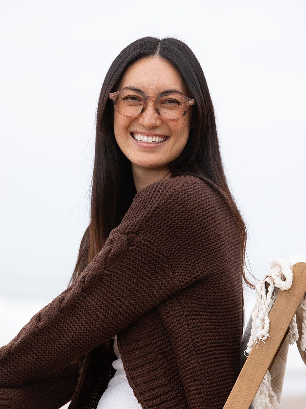 Sunset Readers - Matte Rose Marble / Walnut Wood