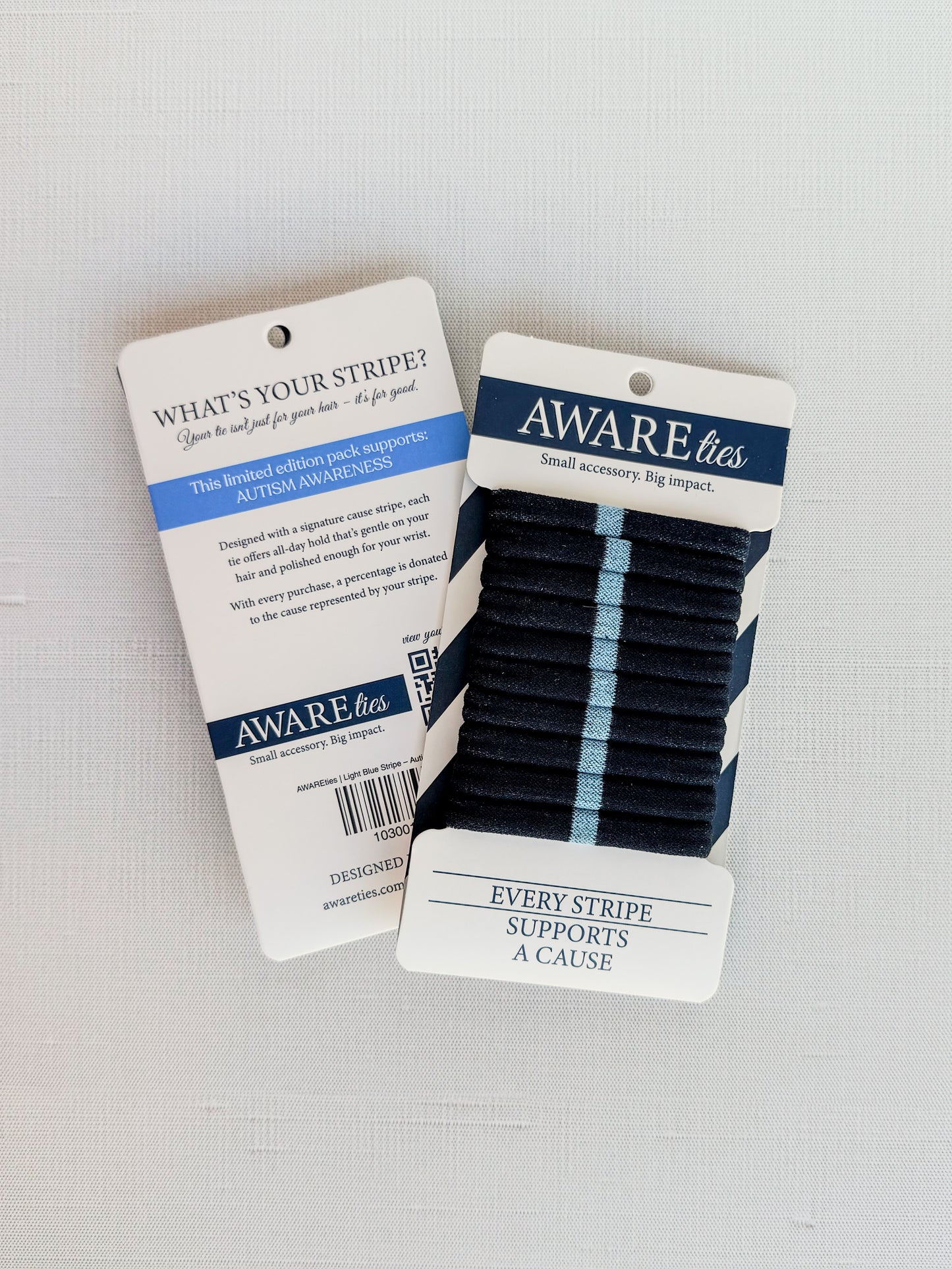 AWAREties | Light Blue Stripe – Autism Awareness Pack