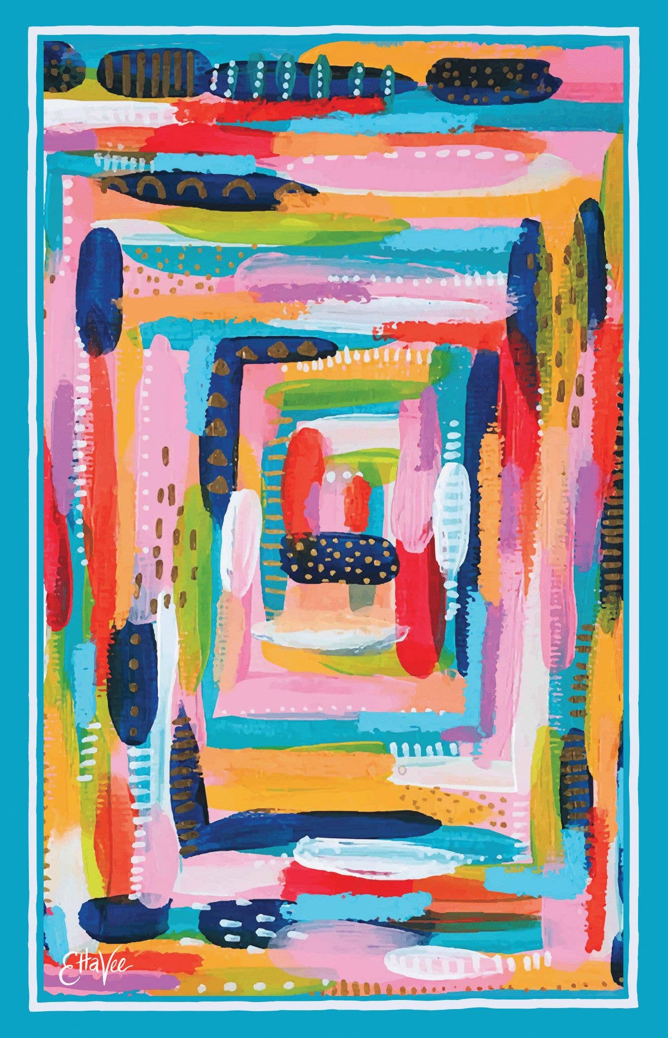 Labyrinth Double Sided Tea Towel