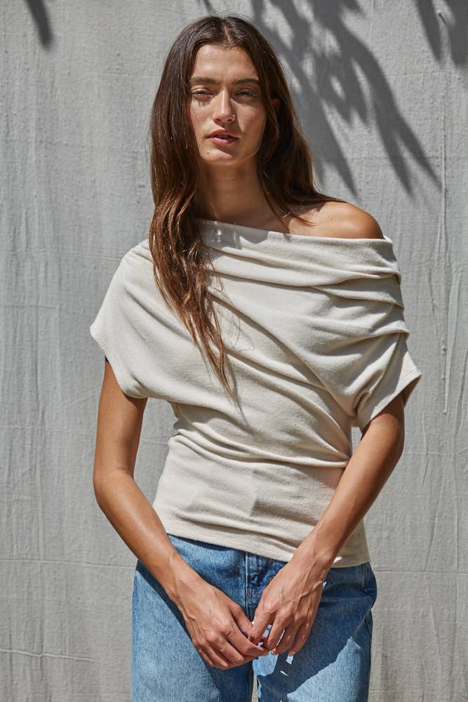 One Shoulder Drape Top