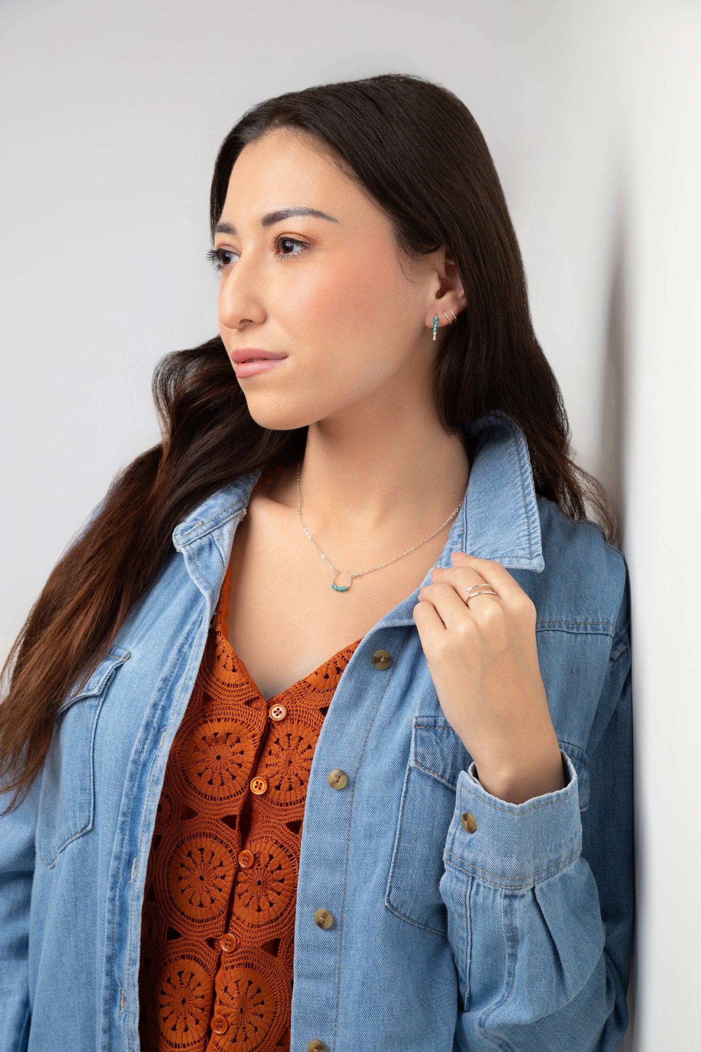 Moab Western Horseshoe Necklace in Sterling Silver