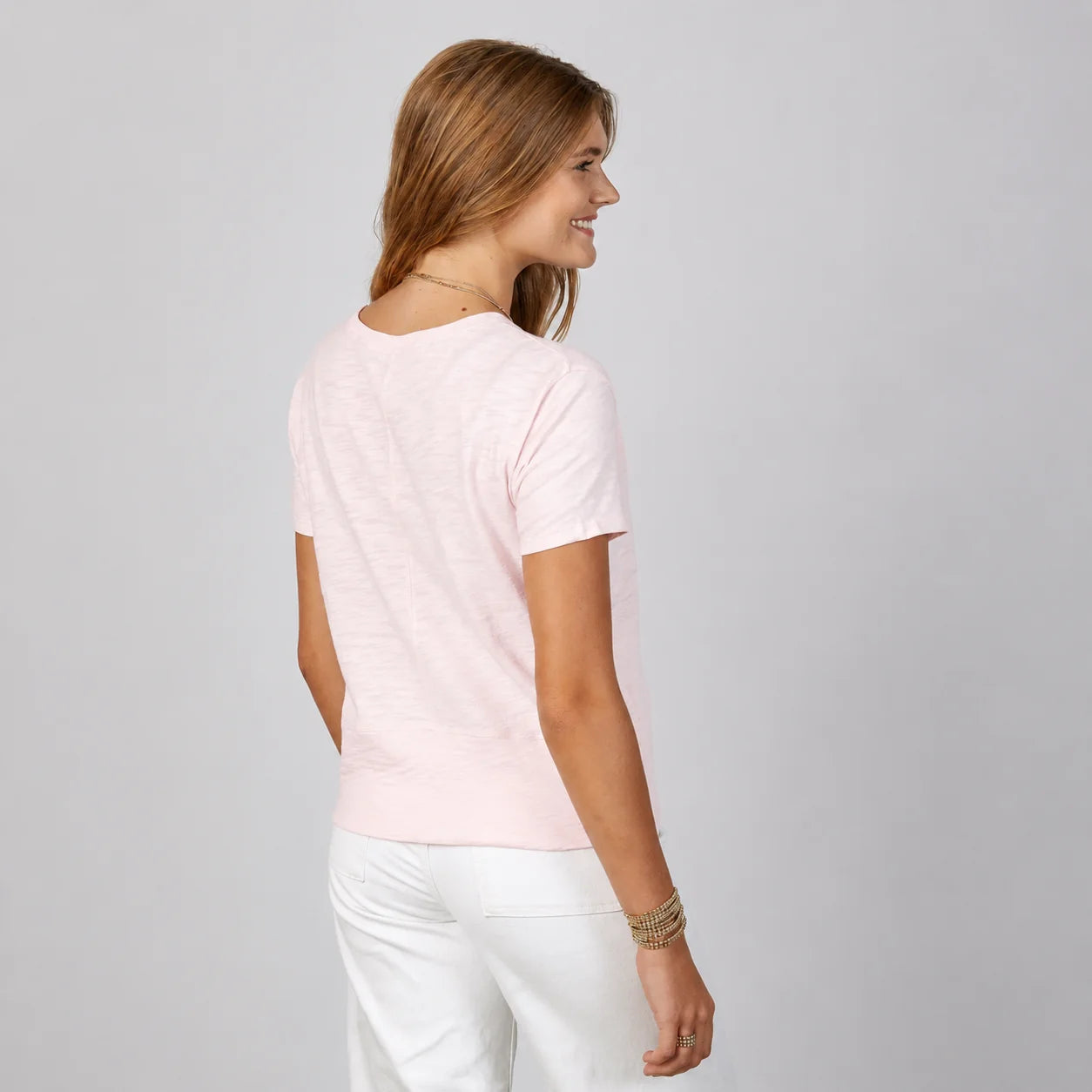 Celia Perfect Length Tee in Pink