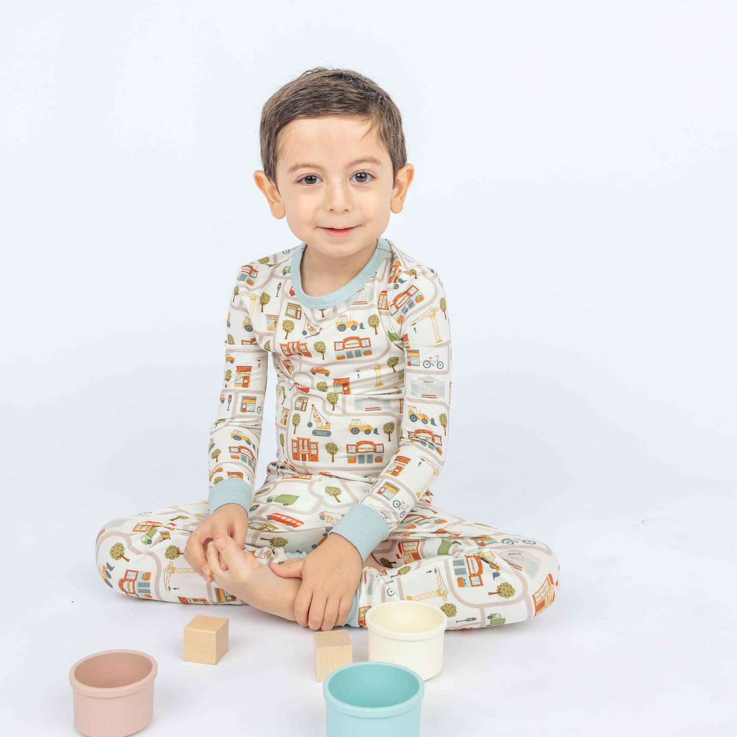 Let's Go! Bamboo Long Sleeve Kids Pajama Pants Set