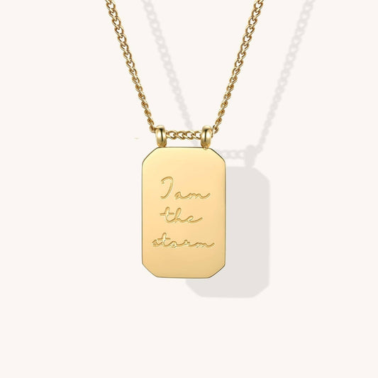 I Am The Storm Necklace in Gold