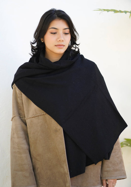 Cashmere Scarf/Wrap Black: Black