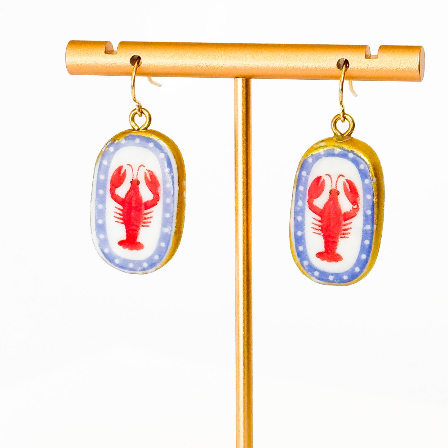 Ceramic Lobster Earrings
