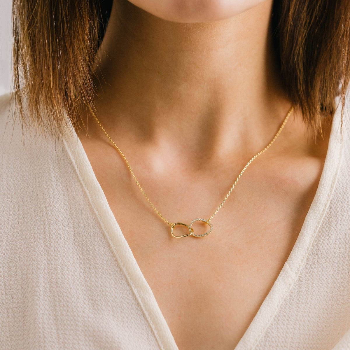 Encore Pavé Necklace in Gold