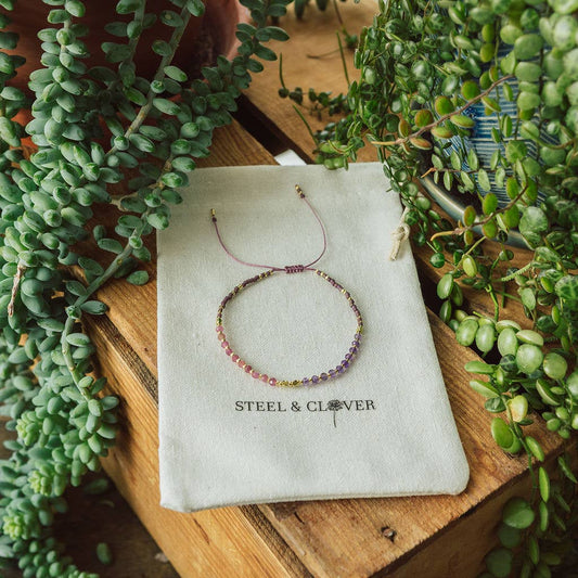 Berwyn Mini Bead Bracelet: Lavender