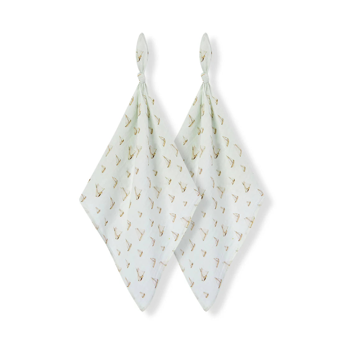 Burp Cloths in Sailboat Melody (Organic Cotton)