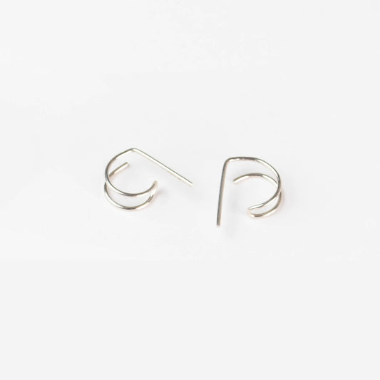 Journey of Hope Huggie Earrings in Sterling Silver