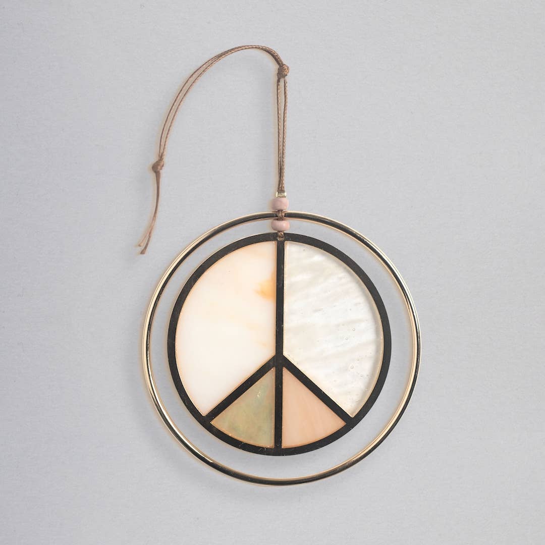 Stained Glass Light Catcher - Peace Sign