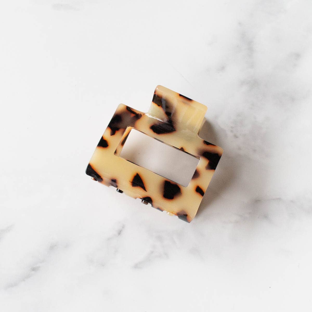 Eco Kylie Cellulose Acetate Hair Clip: Forest Moss