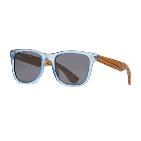 Grant Sunglasses - Matte Blue/Walnut Wood