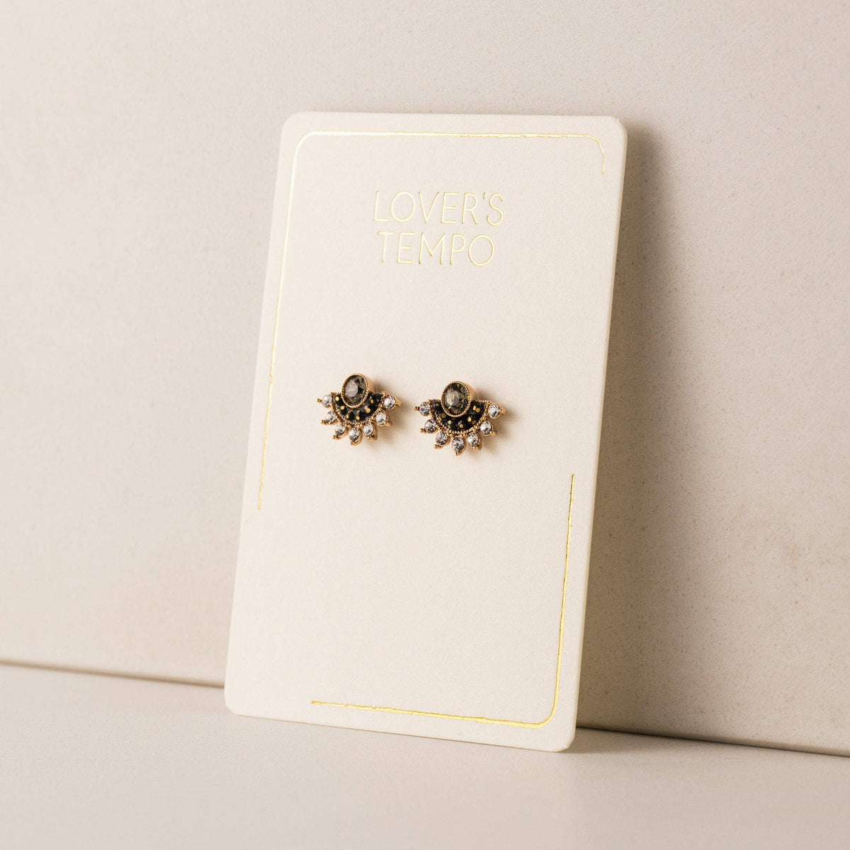 Nico Fan Earrings in Black Diamond
