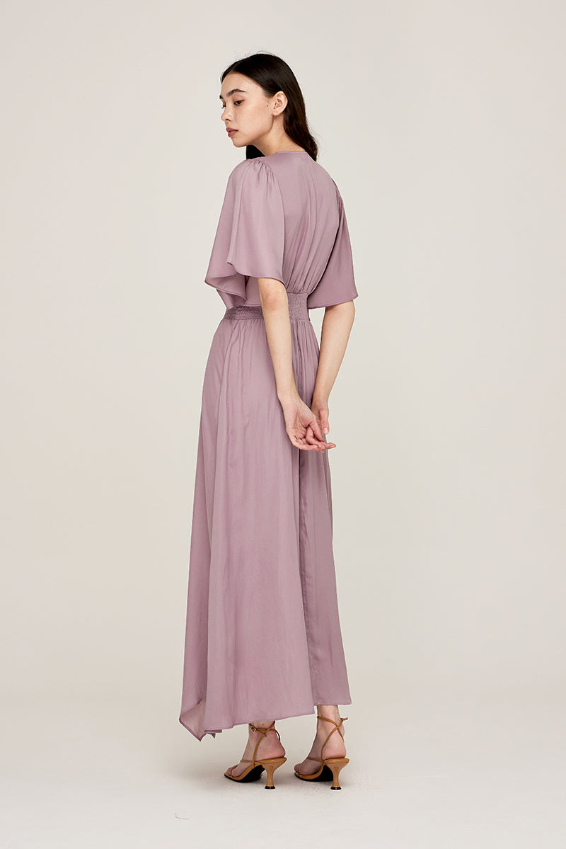 Unbalanced Skirt Maxi Dress in Soft Purple