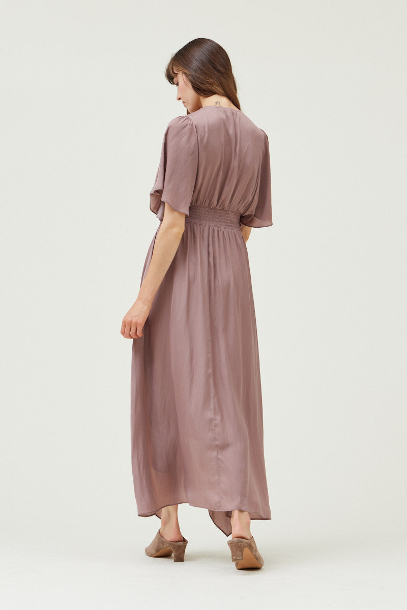 Unbalanced Skirt Maxi Dress in Dusty Lilac