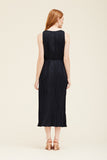 Holiday Pleat Midi Dress in Eclipse